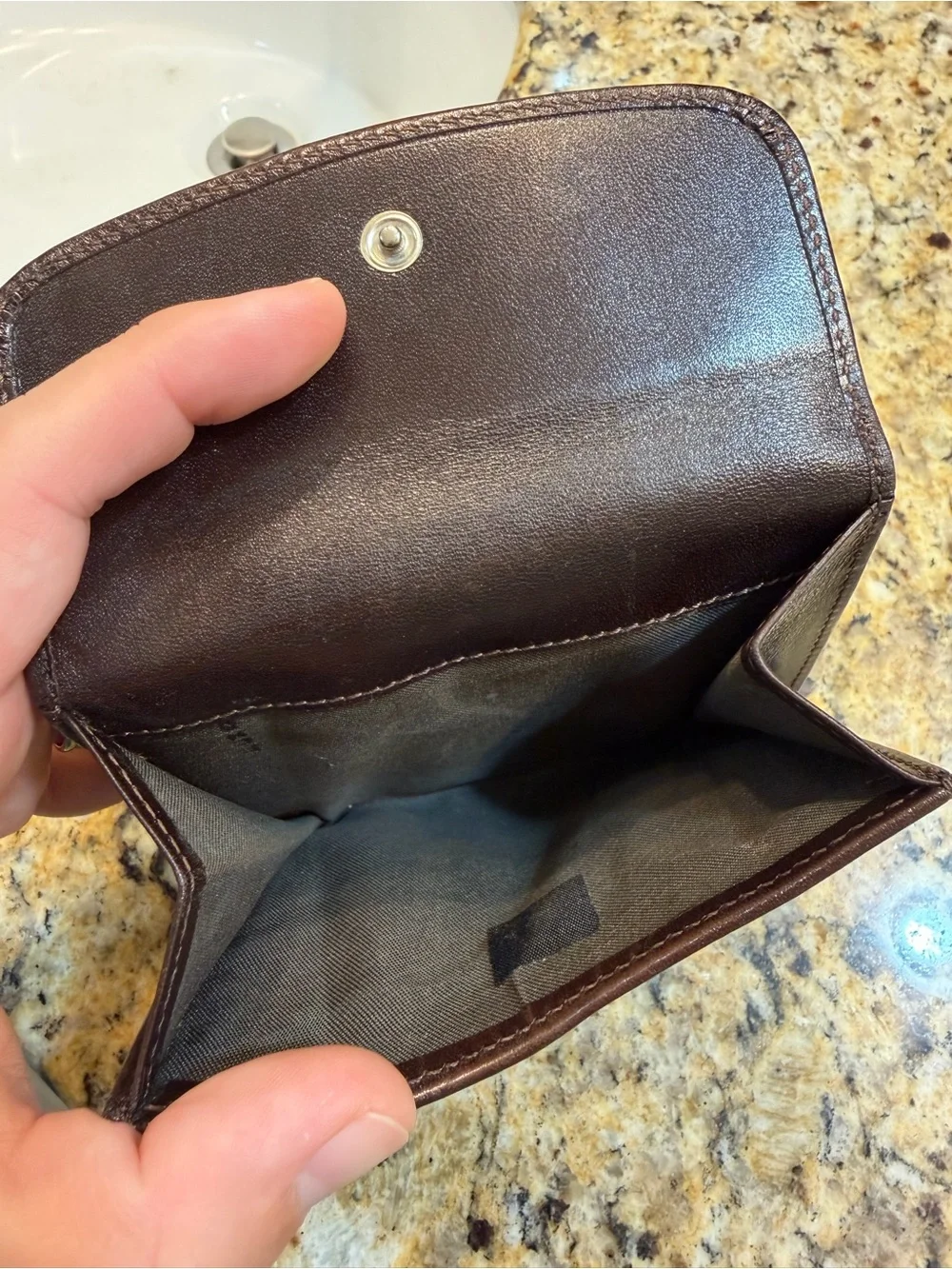 Fendi Brown Patterned Zucca Canvas Leather Bi-Fold Wallet